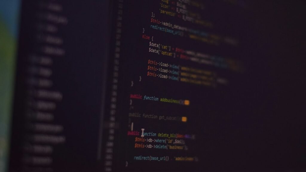 Code on a computer screen, a stock photo illustrating a PHP security alert