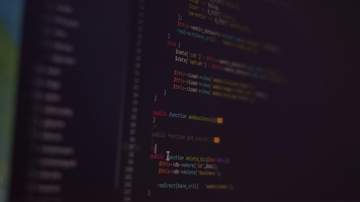 Code on a computer screen, a stock photo illustrating a PHP security alert