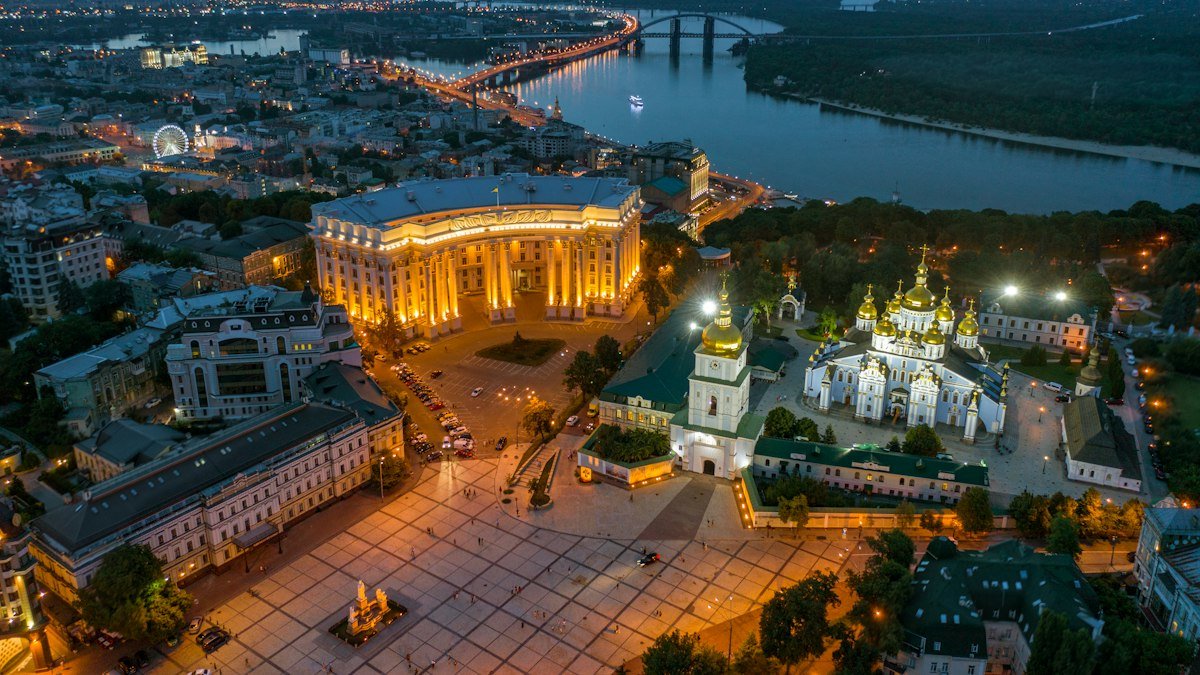 St. Michael's Golden-Domed Monastery in Kyiv, a stock photo illustrating the Russia missile attack on Kyiv